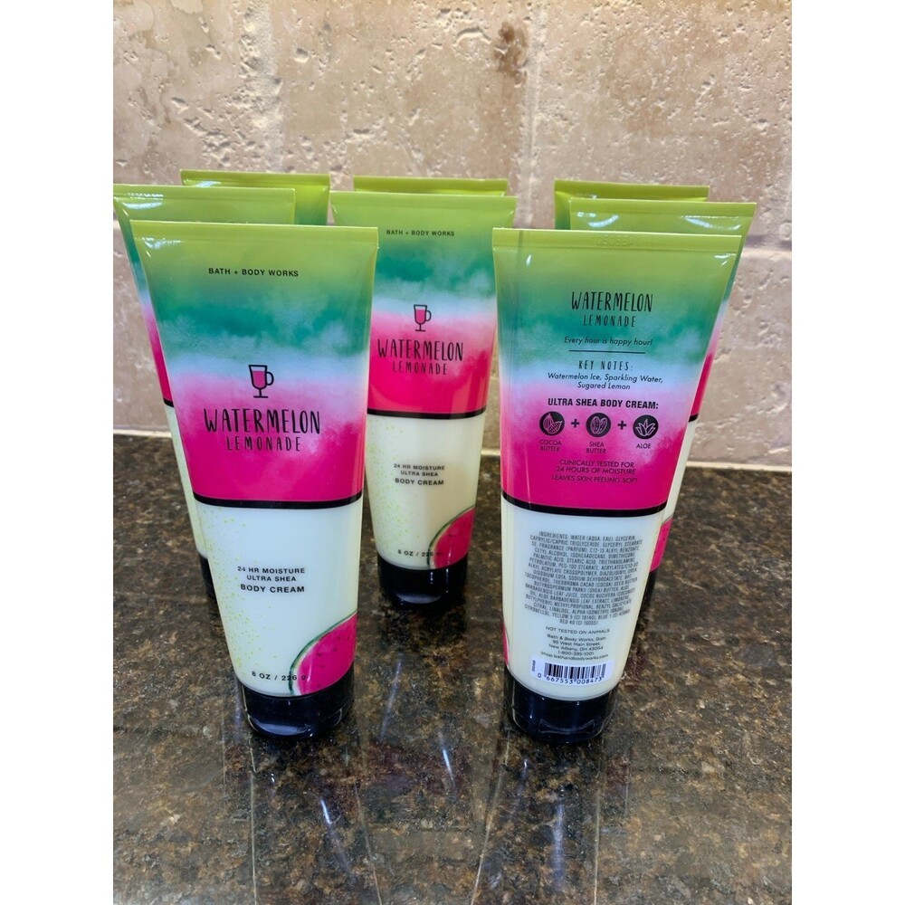 Bath & Body Works Ultra Shea Body Cream 8 oz Watermelon Lemonade (3) NEW